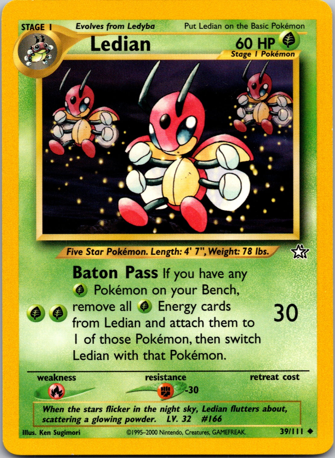 2000 Neo Genesis #039/111 Ledian Uncommon C142