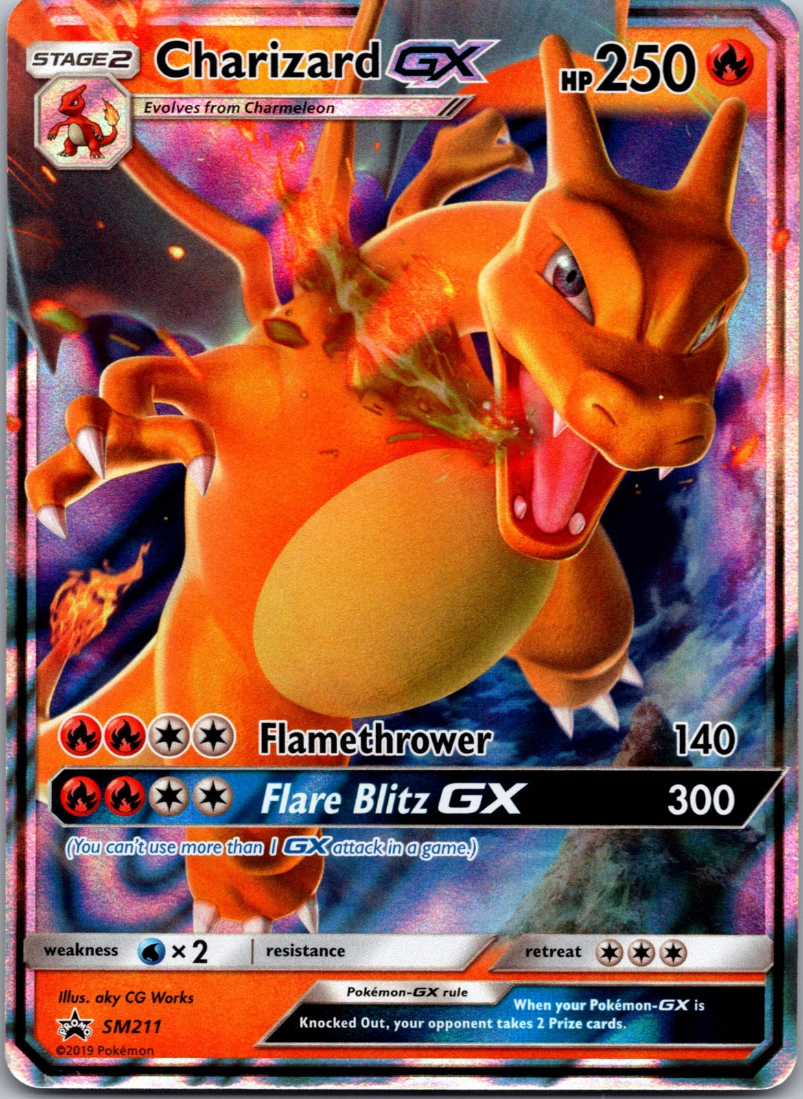 Charizard GX Holo Ultra Rare Hidden Fates 9/68 LP