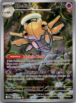 Shedinja Holofoil Illustration Rare ME01: Mega Evolution 144/132 NM