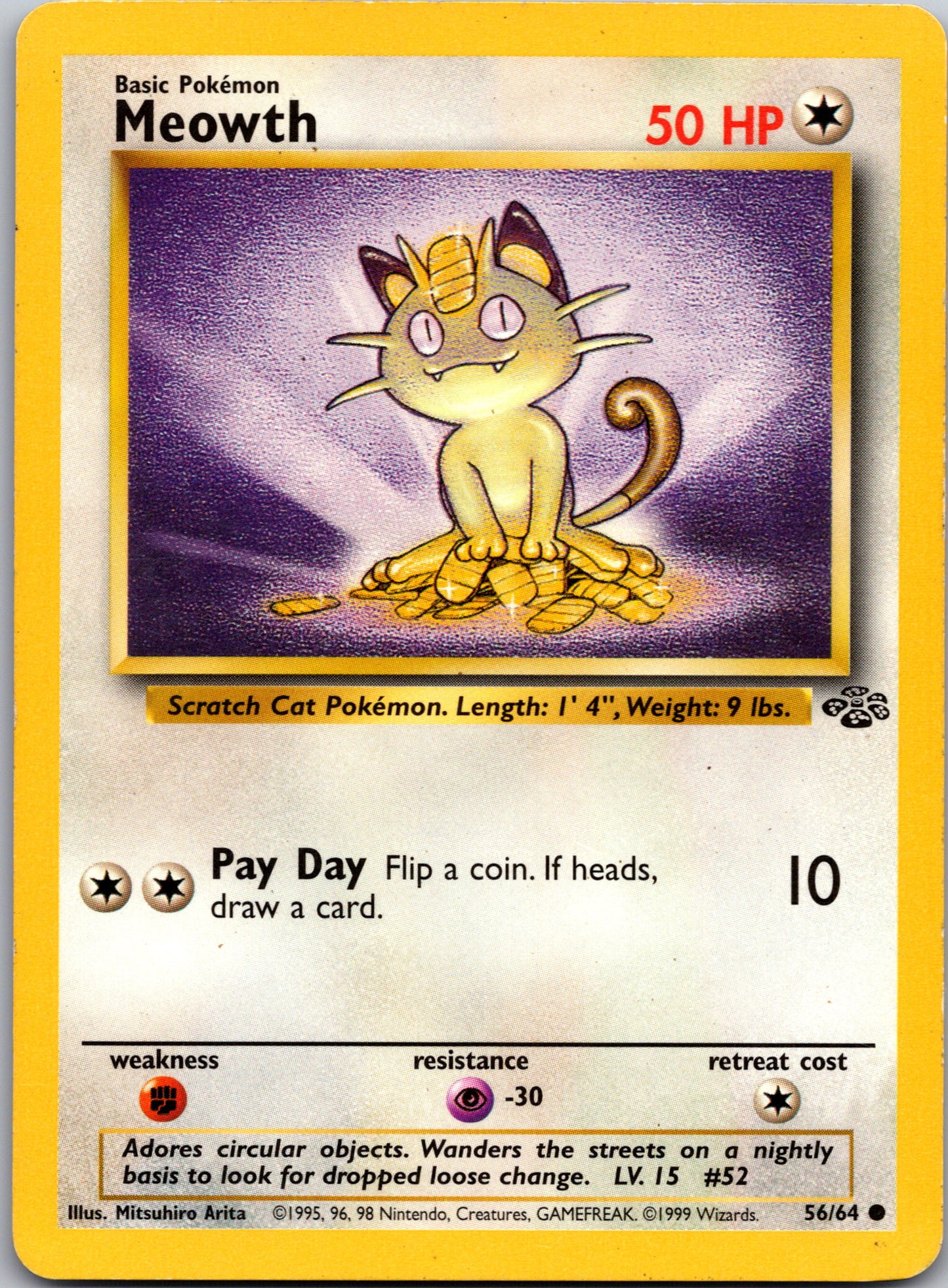 1999 Jungle 56/64 Meowth Common A169