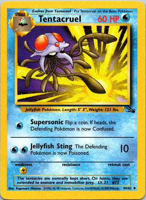 1999 Fossil #44/62 Tentacruel Uncommon B107