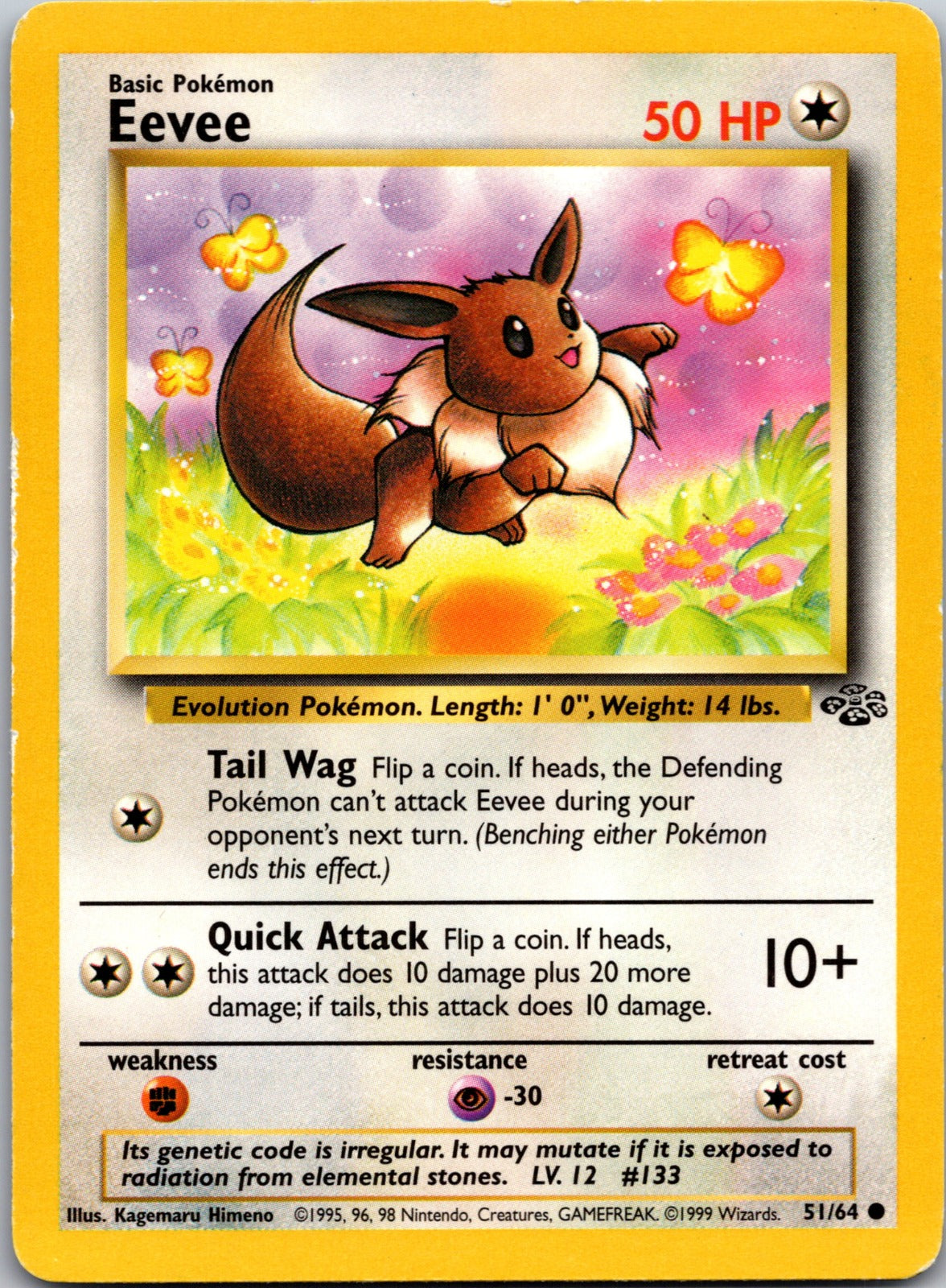 1999 Jungle 51/64 Eevee HP Z287
