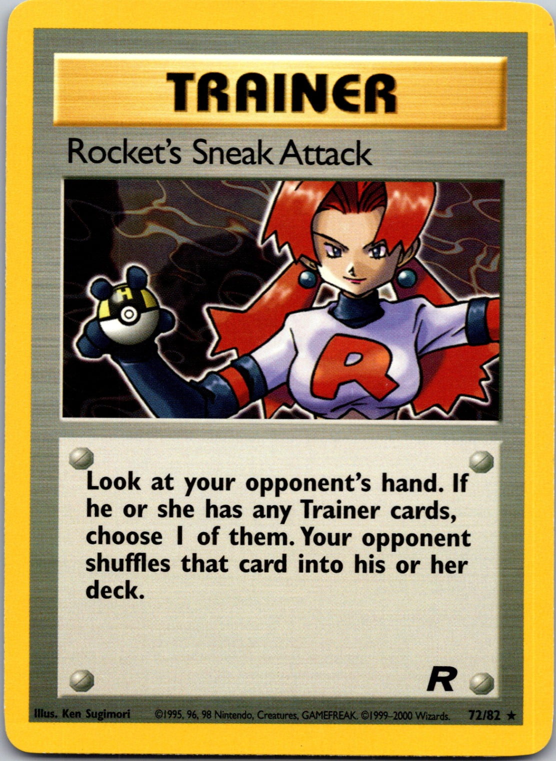 2000 Team Rocket 72/82 Rocket's Sneak Attack (72) Rare M292