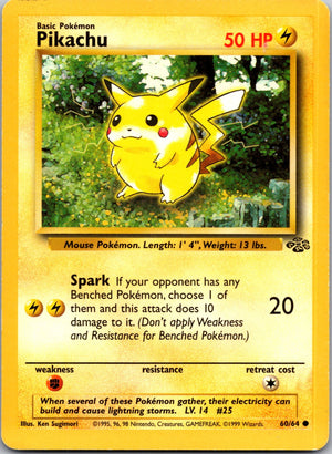 1999 Jungle 60/64 Pikachu Common M322