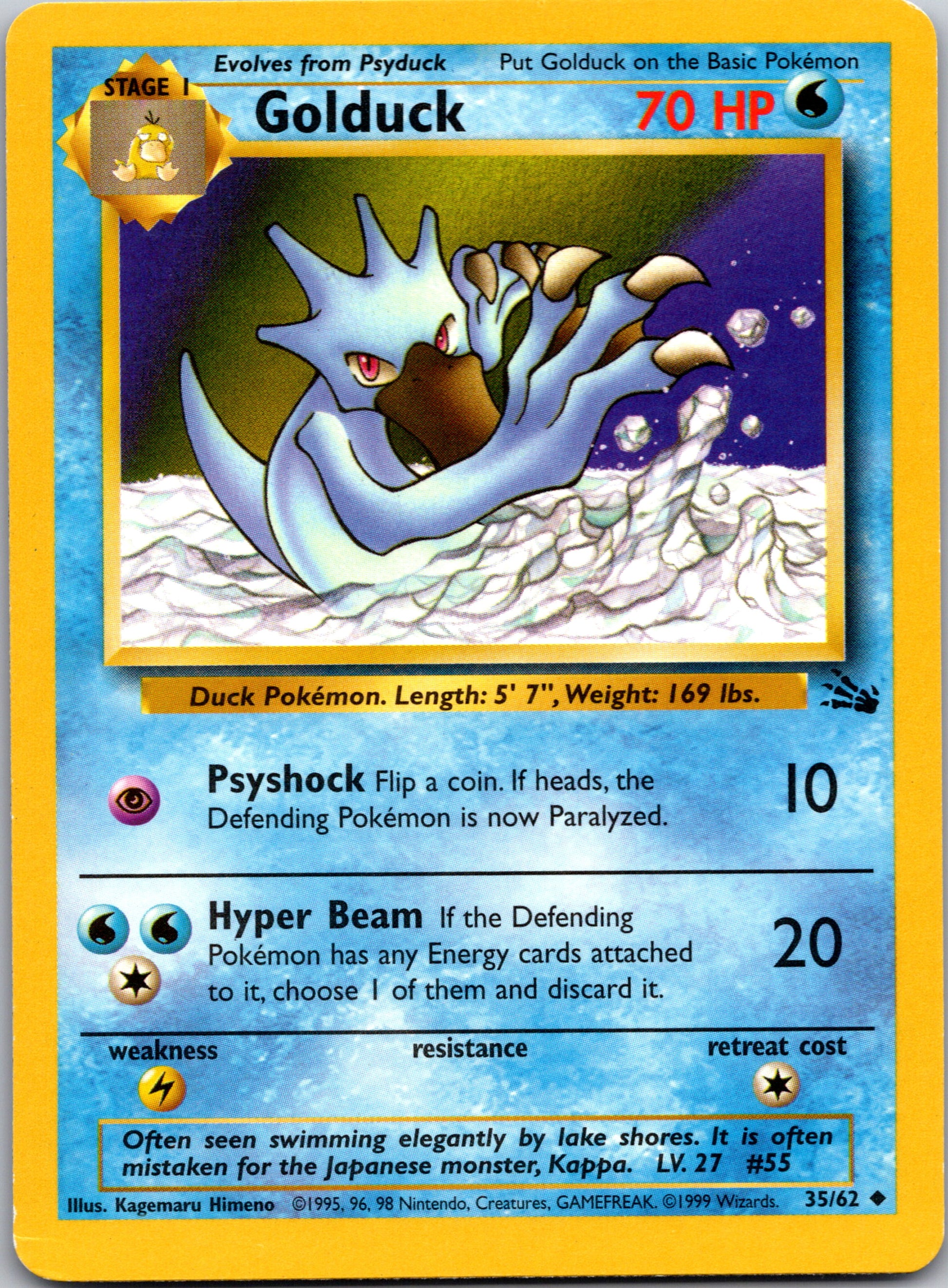 2000 Fossil 35/62 Golduck Uncommon A328
