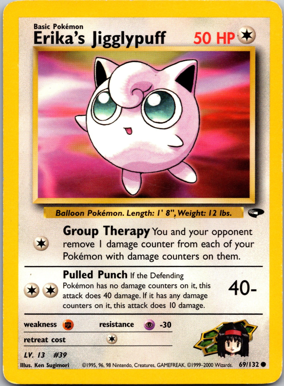 2000 Gym Challenge 069/132 Erika's Jigglypuff LP