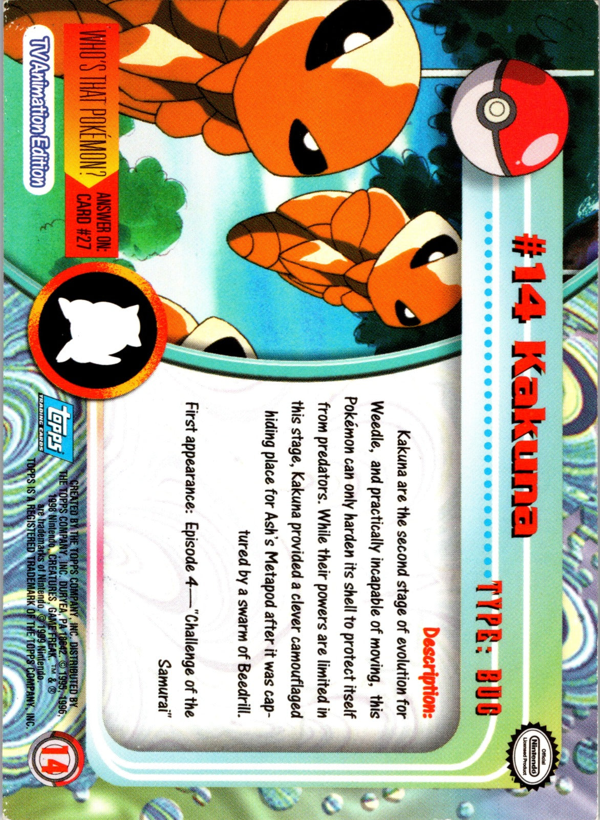 1999 Topps TV Kakuna MP  P71