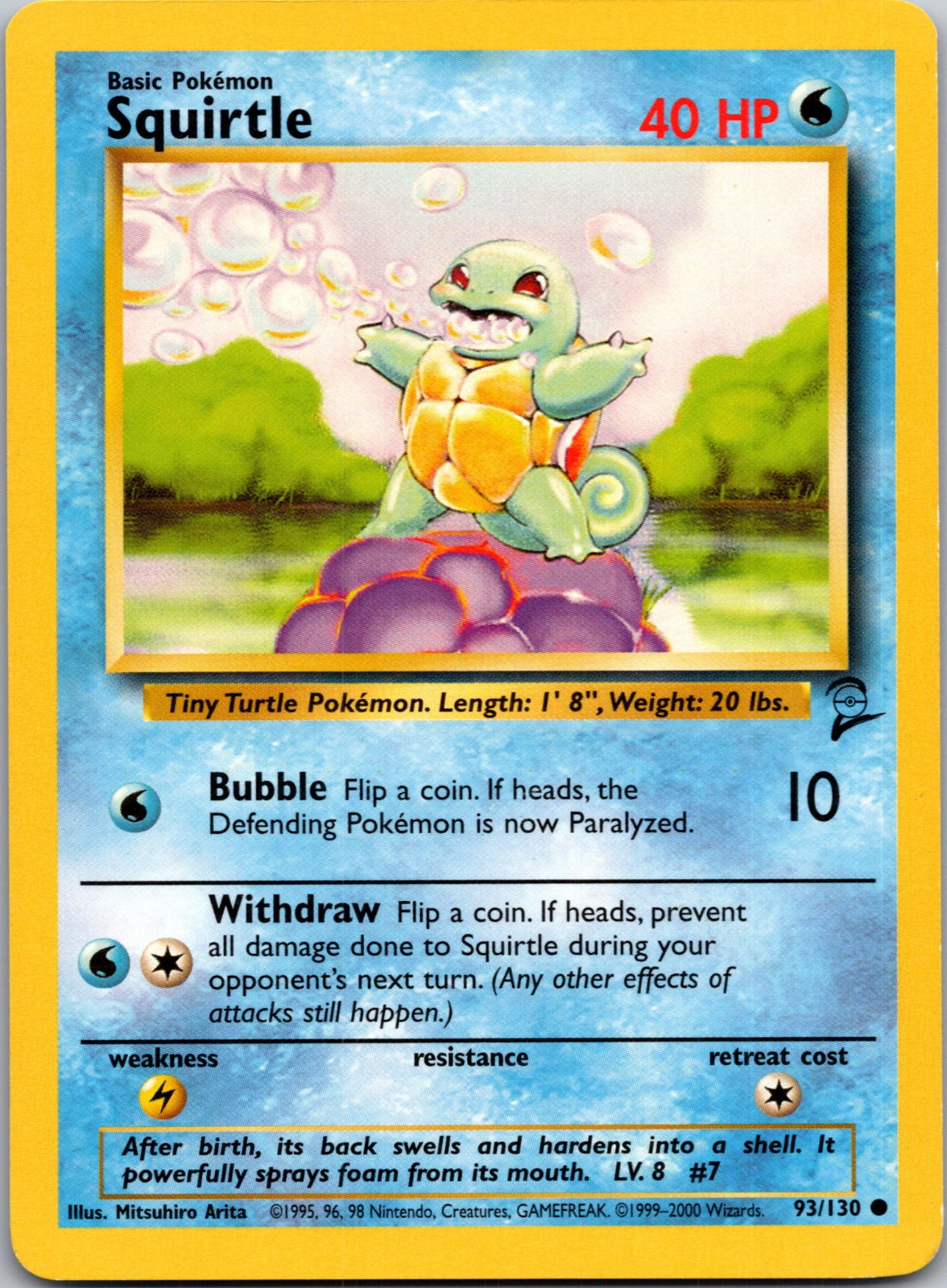 2000 Base Set 2 093/130 Squirtle LP