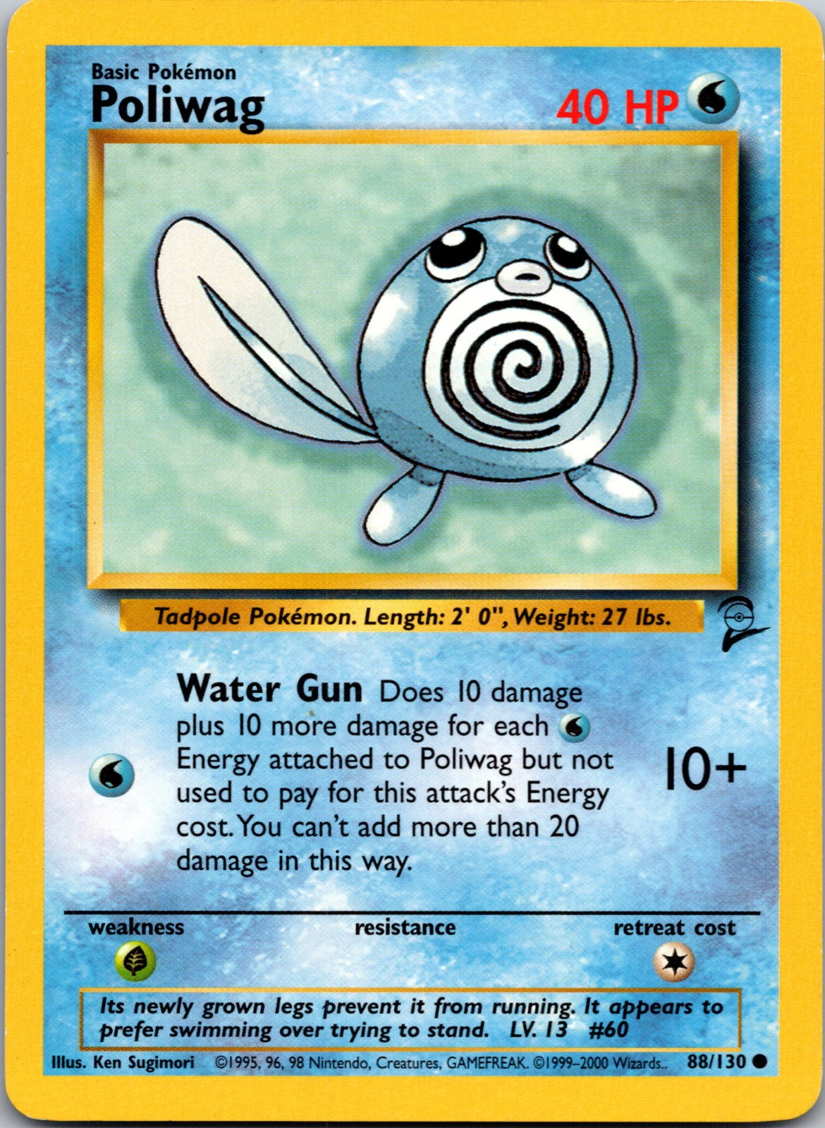 Poliwag Common Base Set 2 088/130 LP