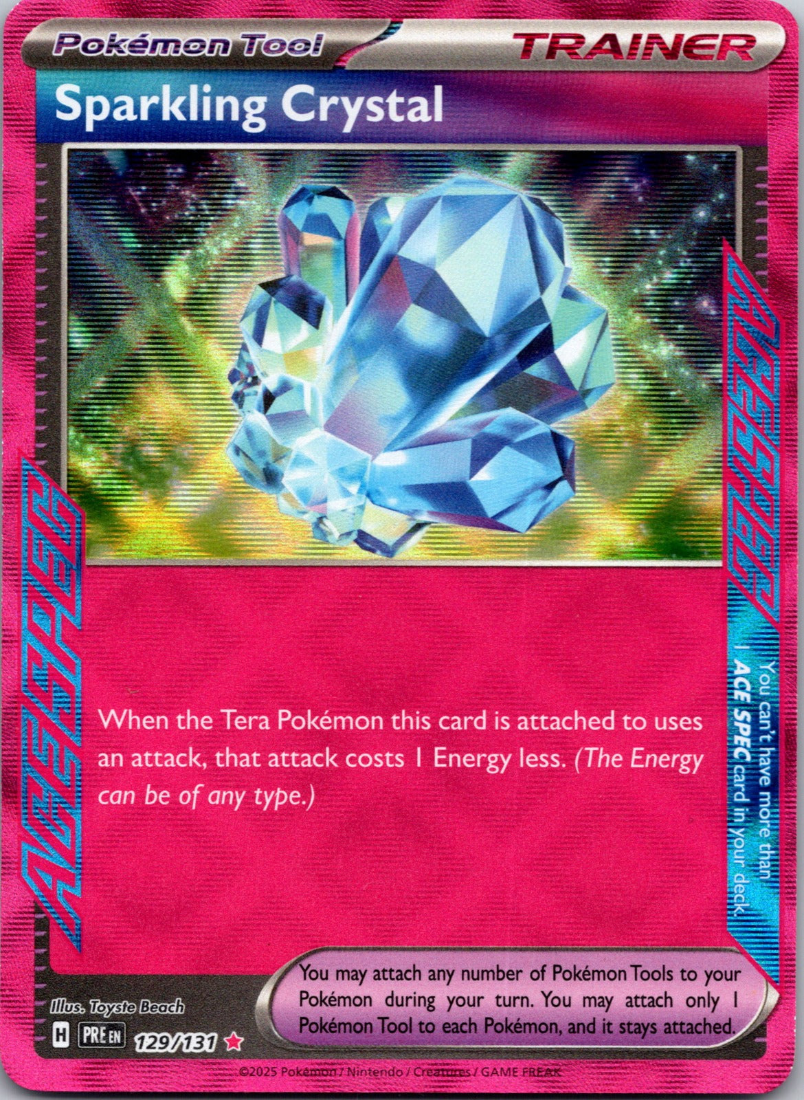 2025 SV: Prismatic Evolutions 129/131 Sparkling Crystal NM