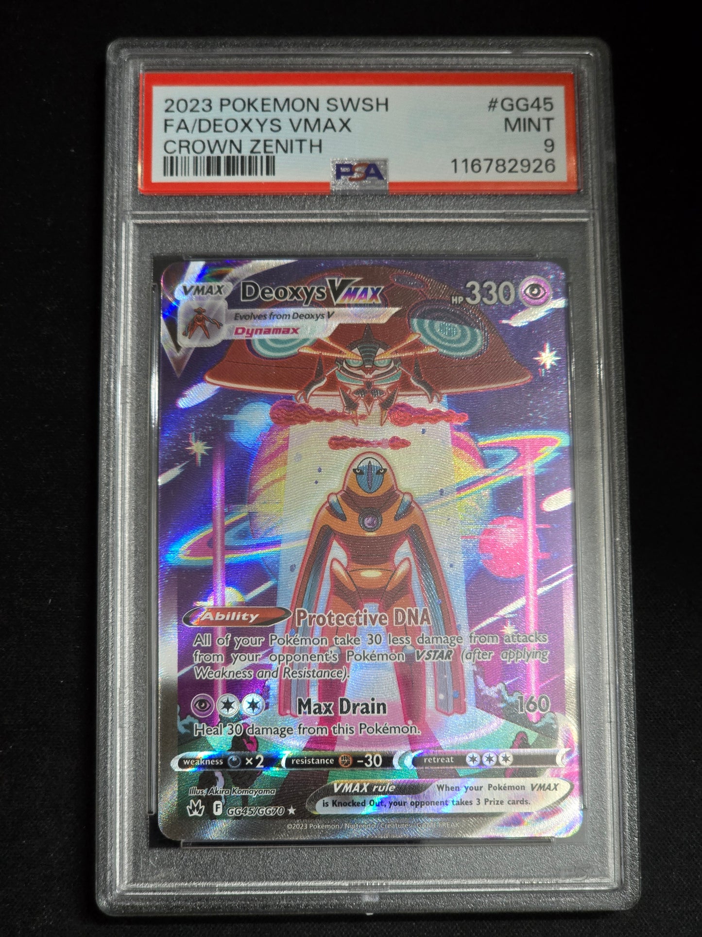 PSA 9 Deoxys Vmax Crown Zenith