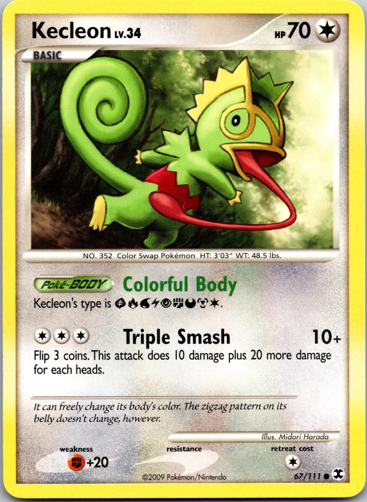 2009 Rising Rivals 67/111 Kecleon LP