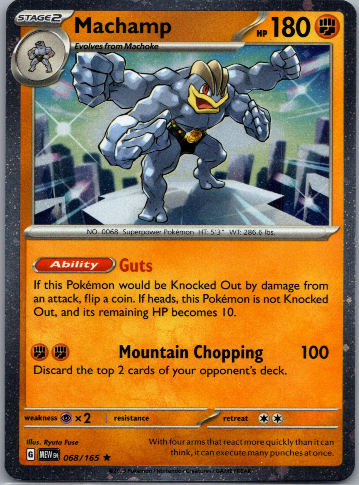 2023 SV: Scarlet and Violet 151 068/165 Machamp LP