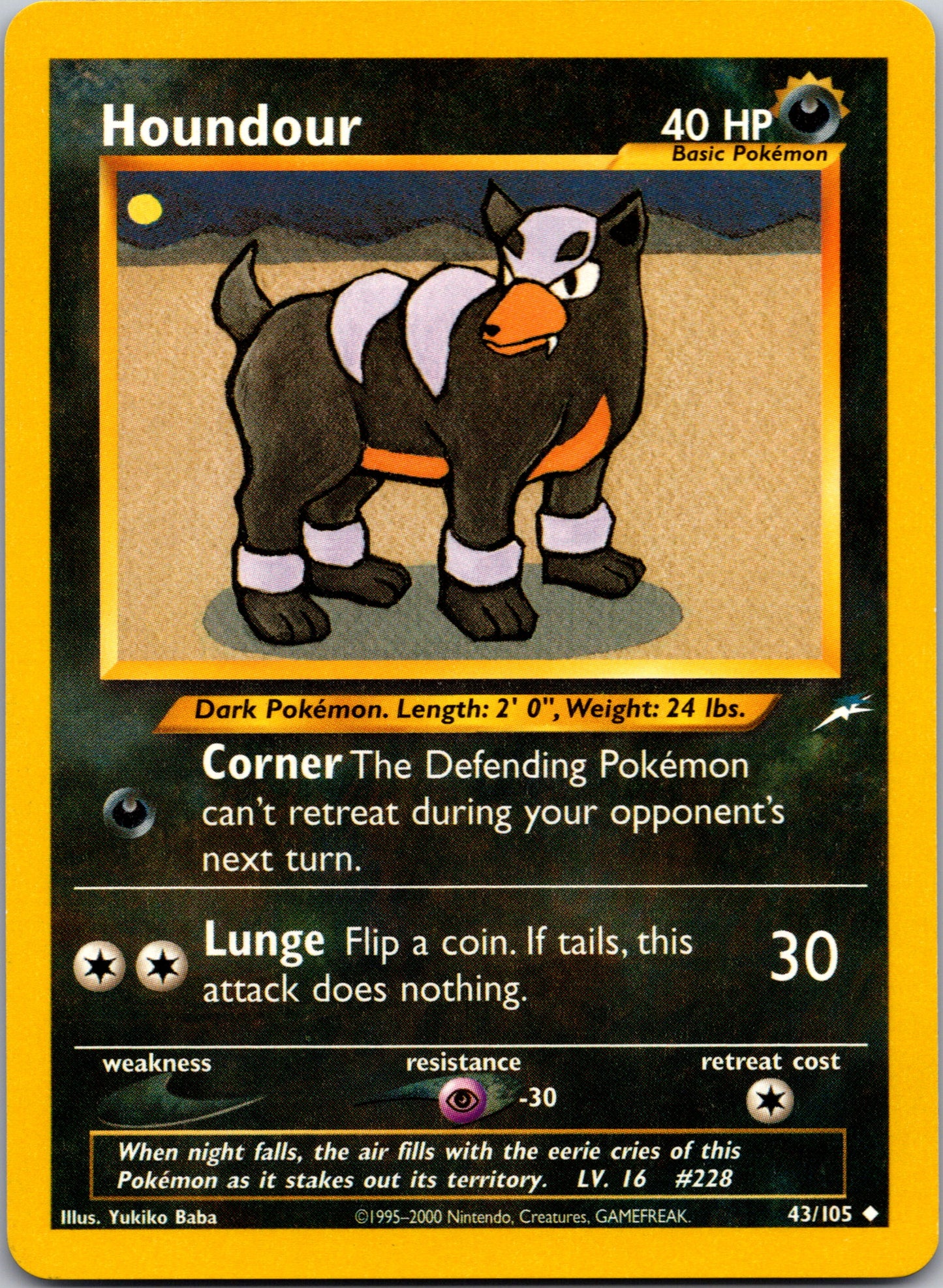 2002 Neo Destiny 043/105 Houndour Uncommon A50