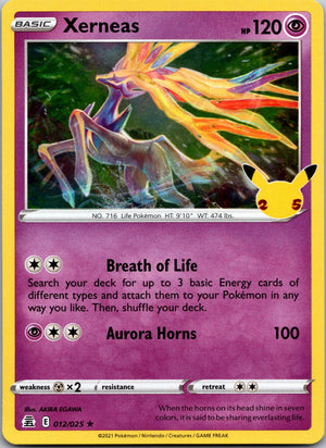 2021 Celebrations 012/025 Xerneas NM