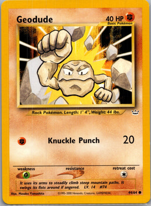 Neo Revelation 44/64 Geodude Common NM