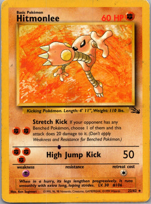 Fossil 22/62 Hitmonlee (22) Rare NM
