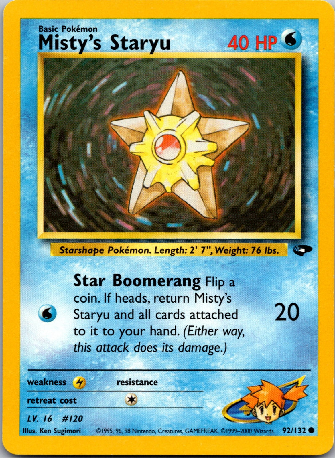 2000 Gym Challenge 092/132 Misty's Staryu LP F285