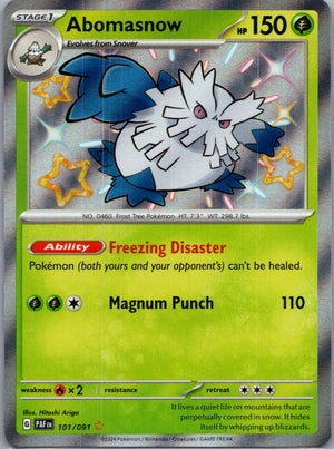 2024 SV: Paldean Fates 101/091 Abomasnow Shiny Rare F156