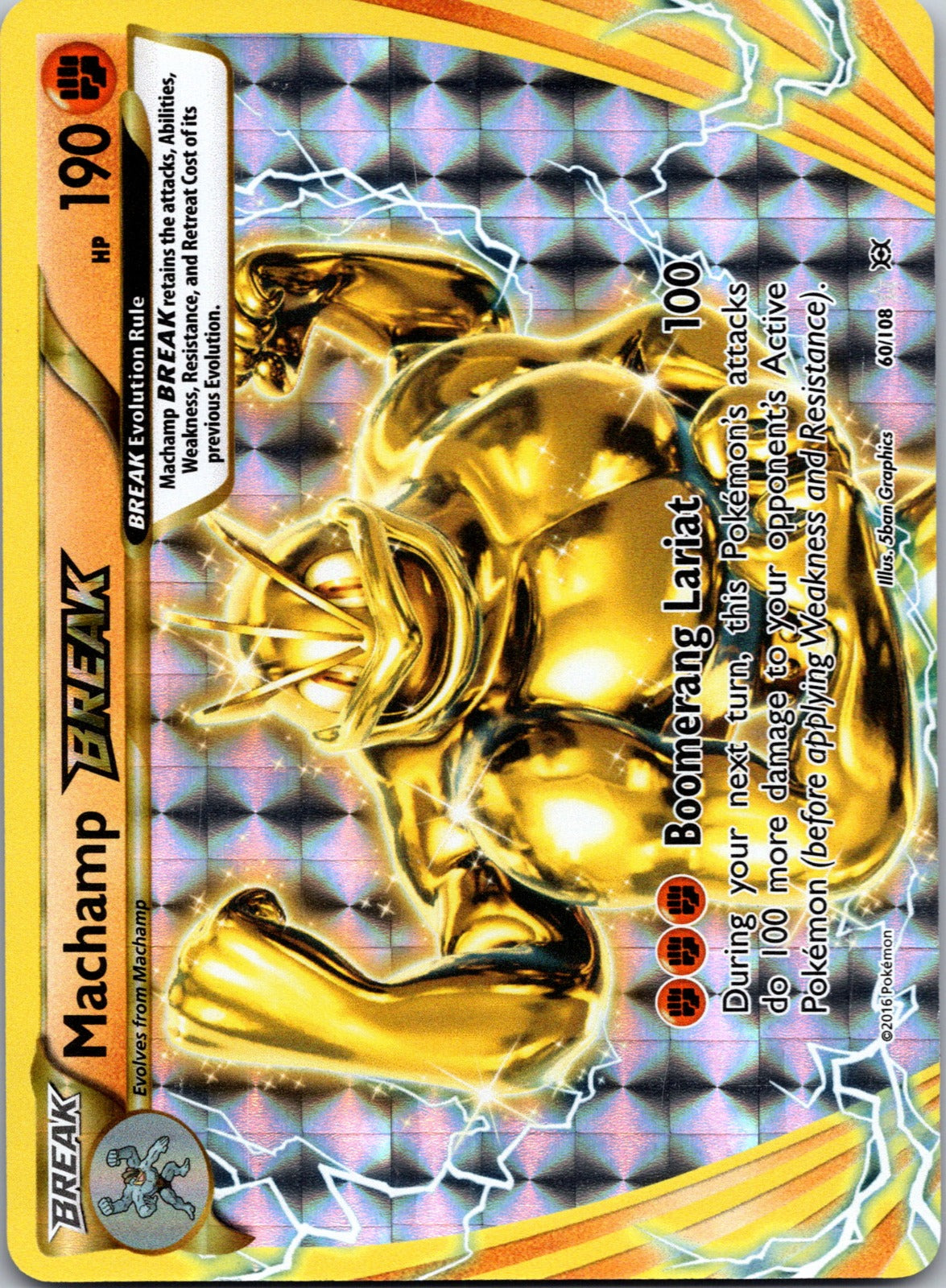 2016 XY - Evolutions 60/108 Machamp BREAK LP