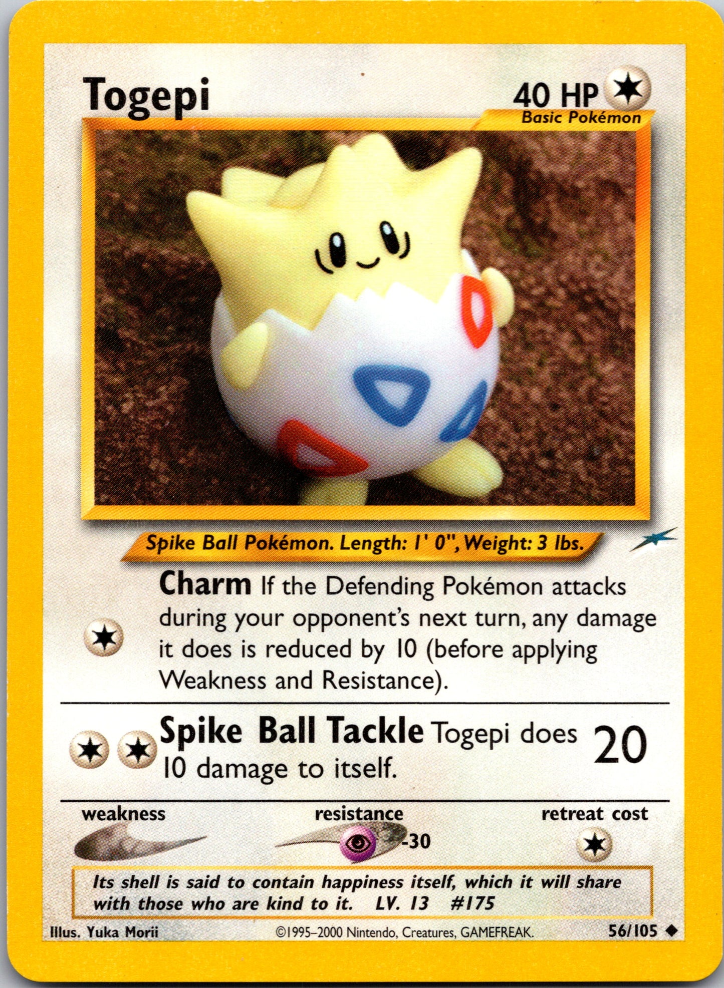 2002 Neo Destiny 056/105 Togepi Uncommon A113