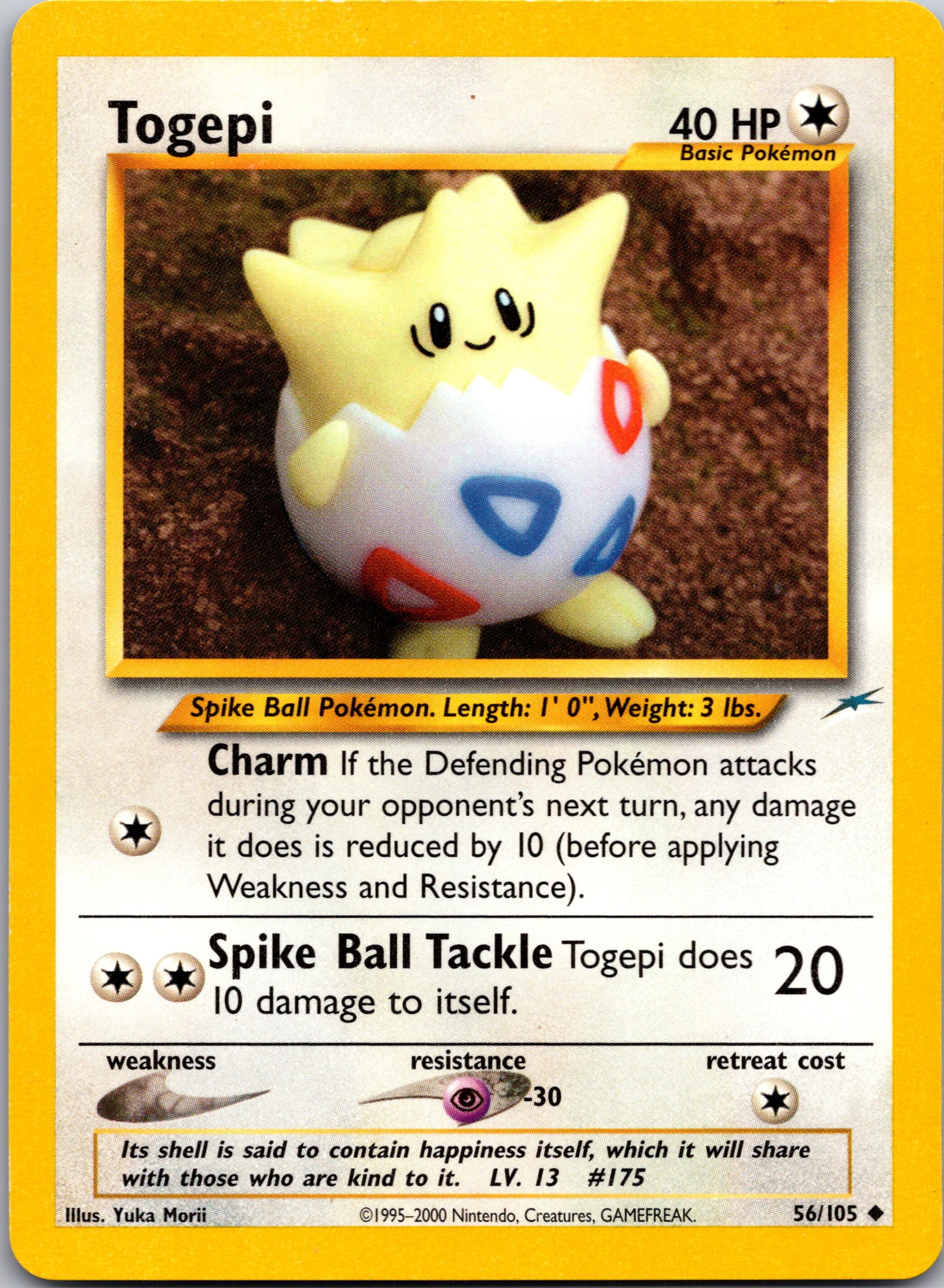 2002 Neo Destiny 056/105 Togepi Uncommon A113