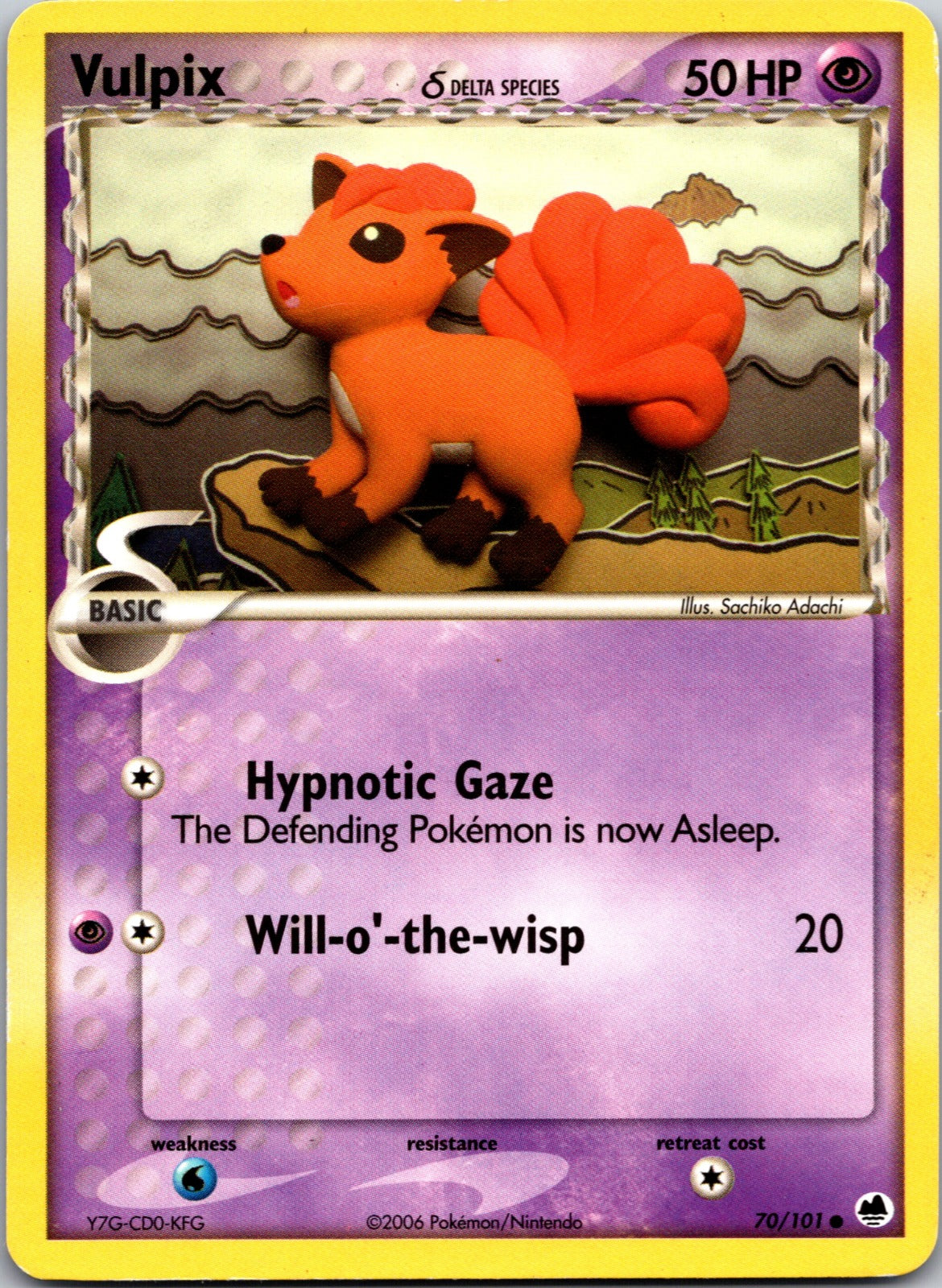 2006 Dragon Frontiers 70/101 Vulpix (Delta Species) LP