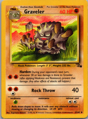 Fossil 37/62 Graveler Uncommon NM