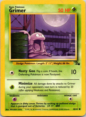 1999 Fossil #48/62 Grimer Common A5