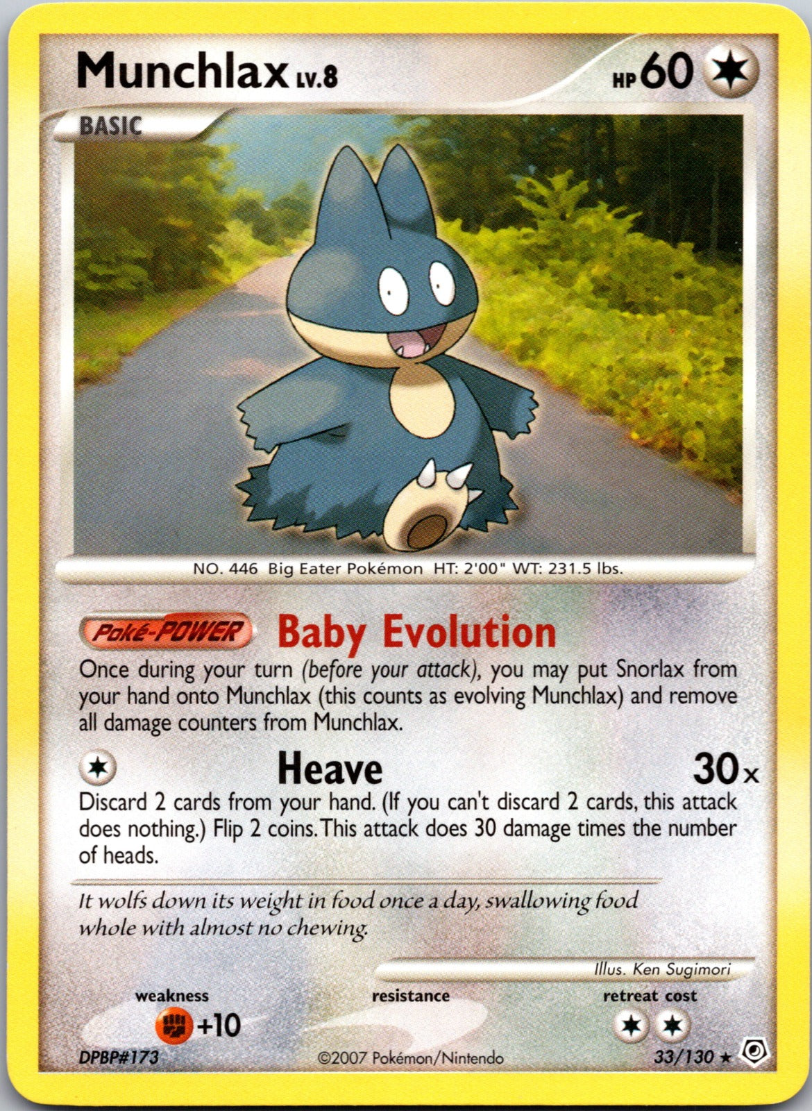 2007 Diamond and Pearl 33/130 Munchlax LP