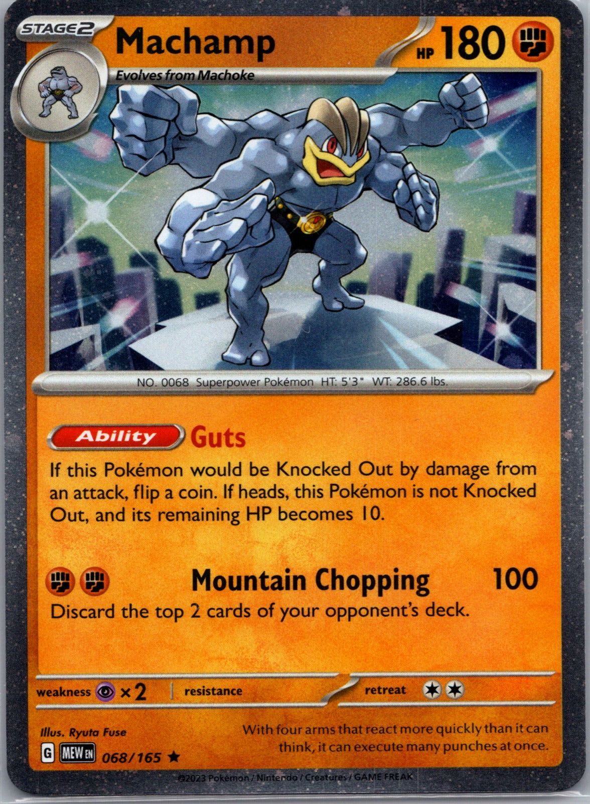2023 SV: Scarlet and Violet 151 068/165 Machamp LP