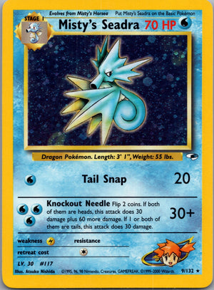2000 Gym Heroes 009/132 Misty's Seadra Holo Rare G221