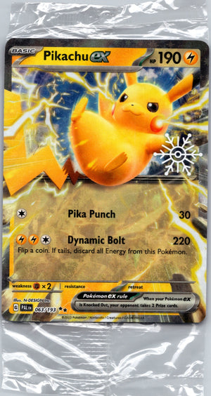 Pikachu ex Holofoil Double Rare SV02: Paldea Evolved 063/193 NM