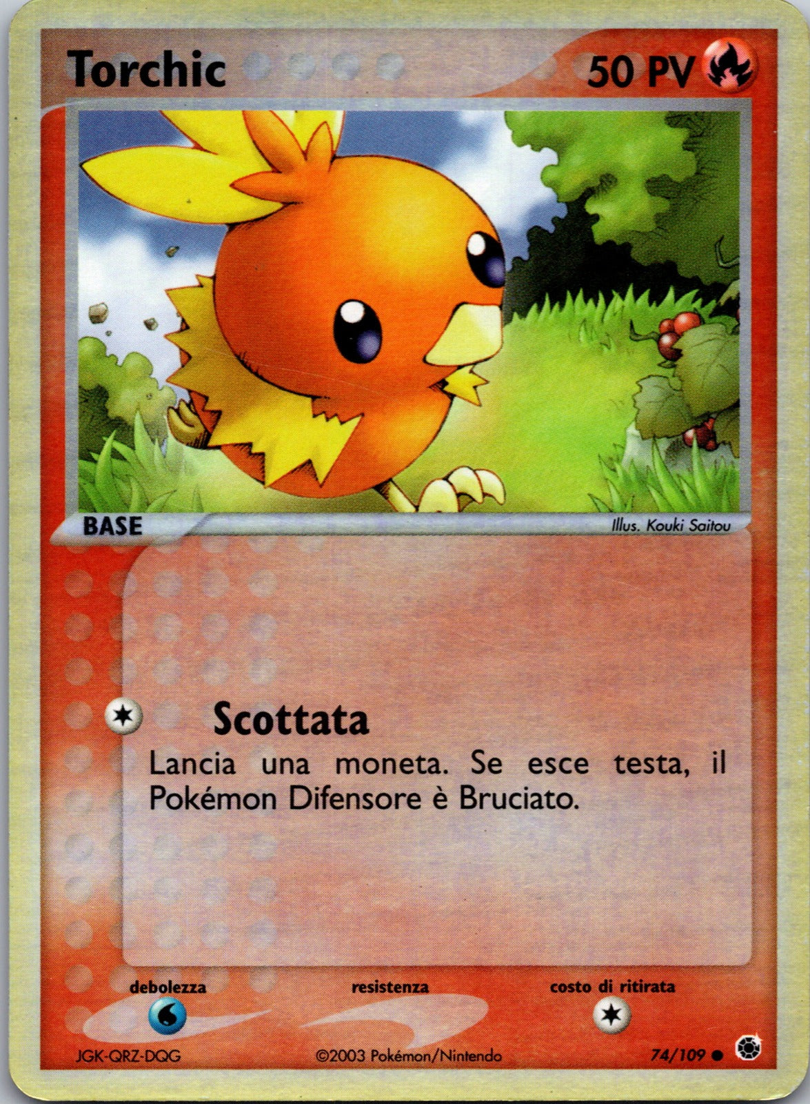 2003 EX Ruby and Sapphire 74/109 Torchic MP