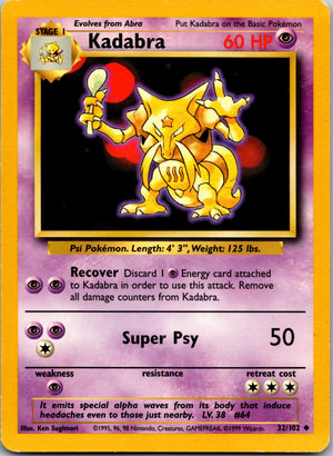 2000 Base Set 2 046/130 Kadabra LP