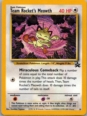 Team Rocket's Meowth Normal Promo WoTC Promo 18/53 NM