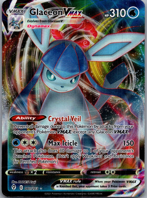 2021 Evolving Skies 041/203 Glaceon VMAX  Ultra Rare F44