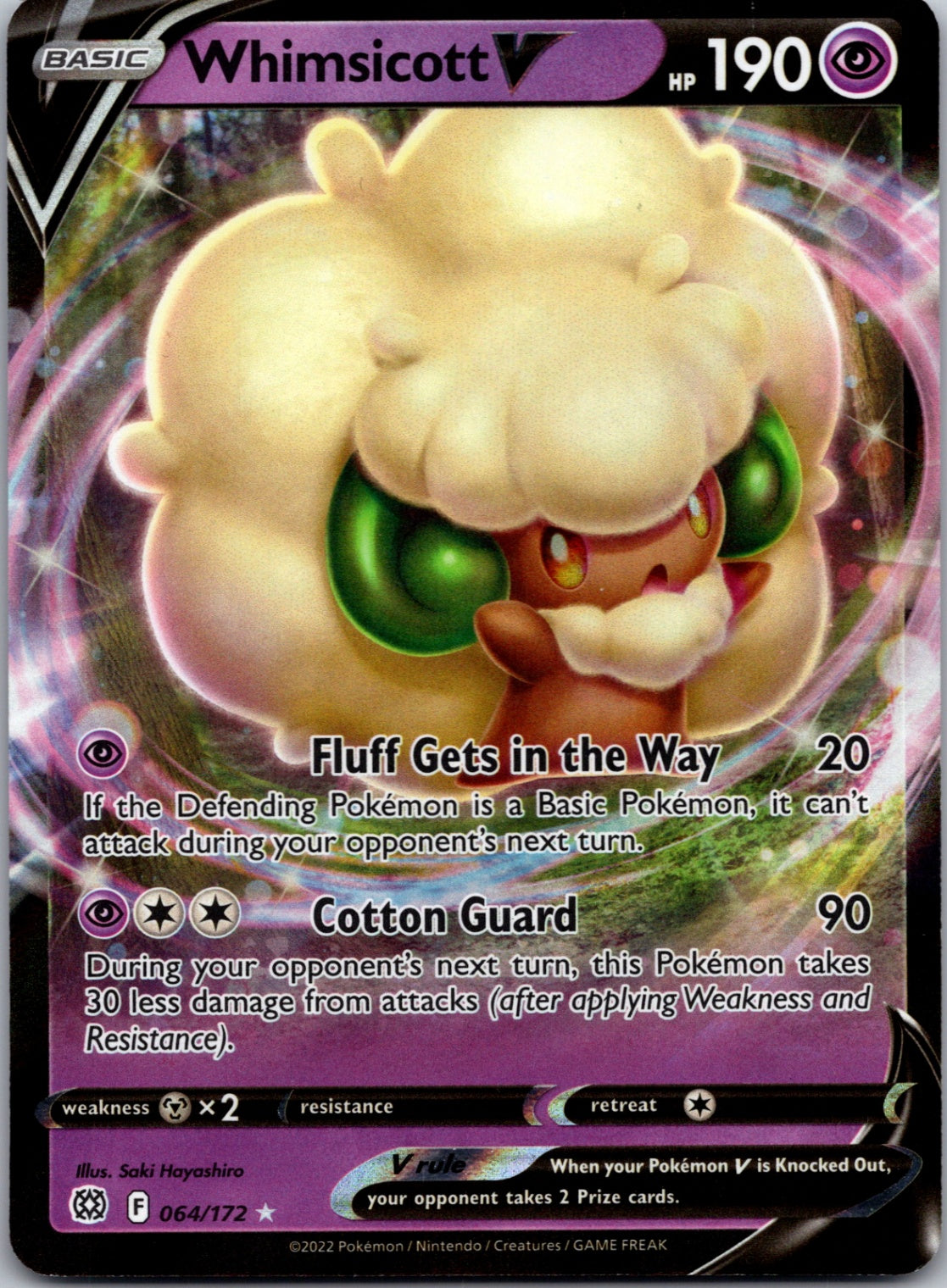 2022 SWSH09: Brilliant Stars 064/172 Whimsicott V Ultra Rare D209