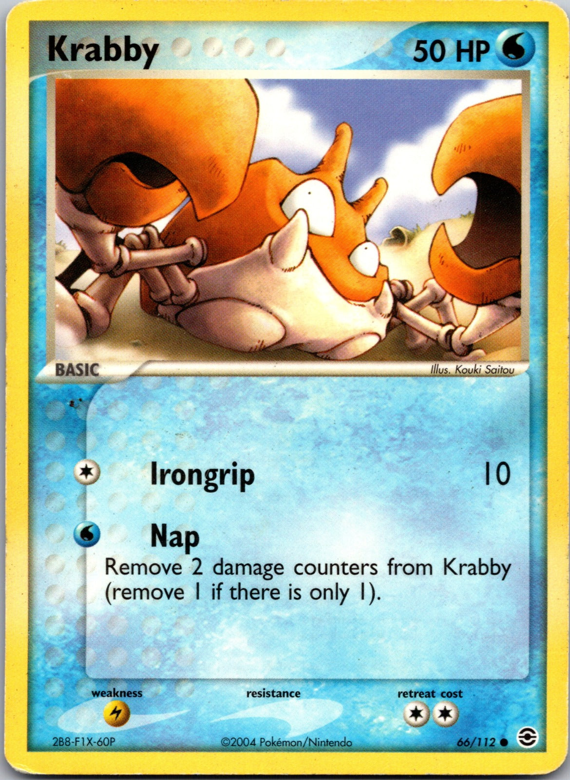 2004 FireRed and LeafGreen 66/112 Krabby LP