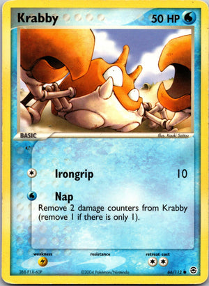 2004 FireRed and LeafGreen 66/112 Krabby LP