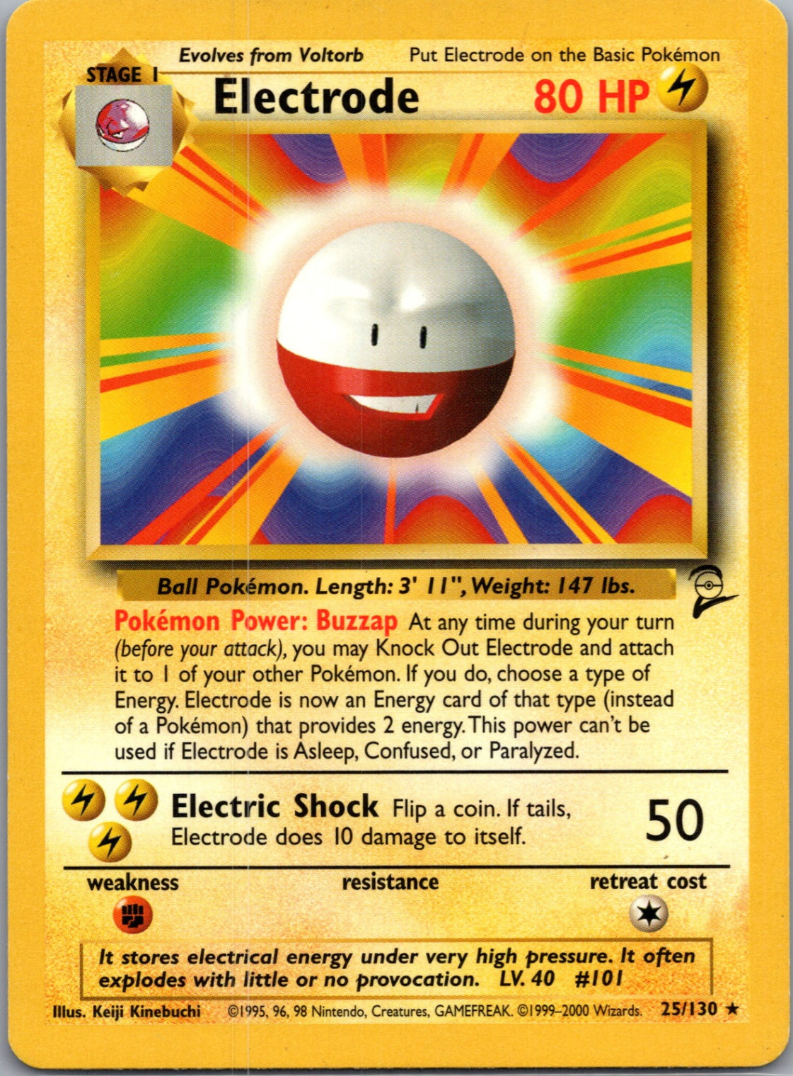 Base Set 2 025/130 Electrode Rare NM