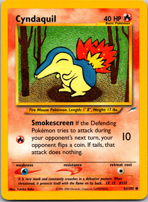 2002 Neo Destiny 061/105 Cyndaquil Common A78
