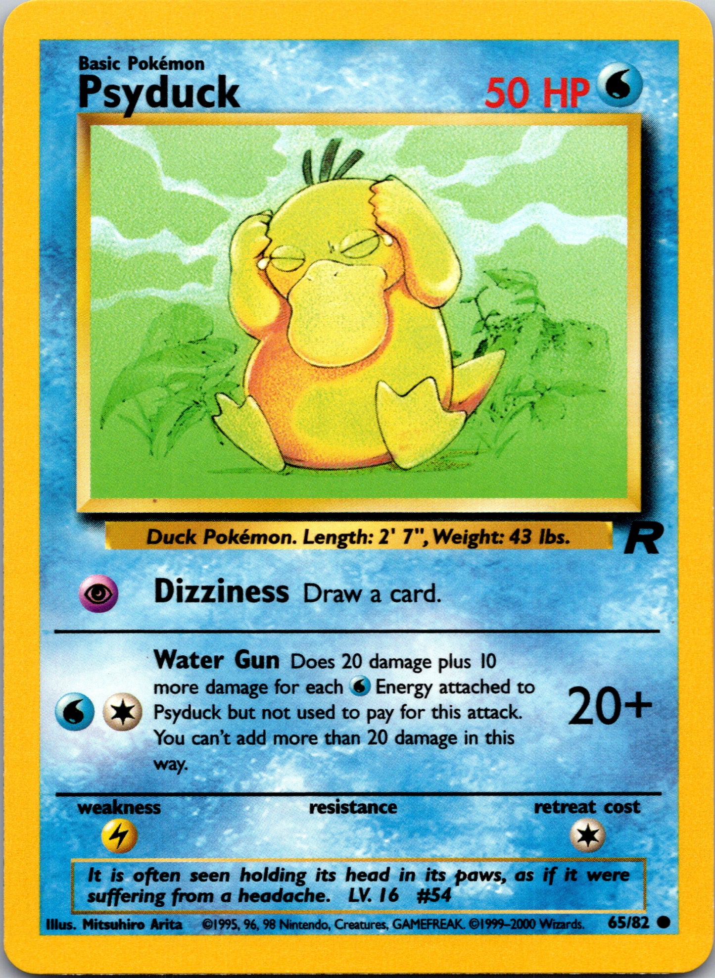 2000 Team Rocket 65/82 Psyduck Common A206