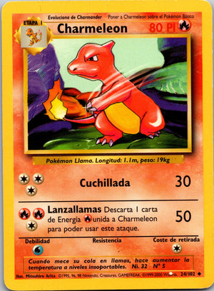 1999 Base Set (Shadowless) 024/102 Charmeleon LP