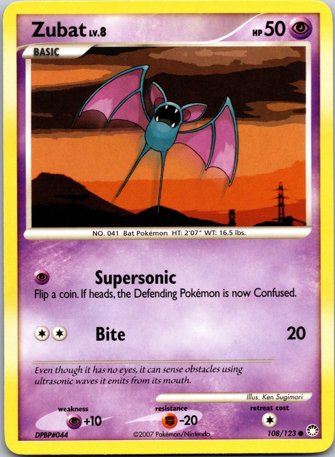 2007 Mysterious Treasures 108/123 Zubat LP