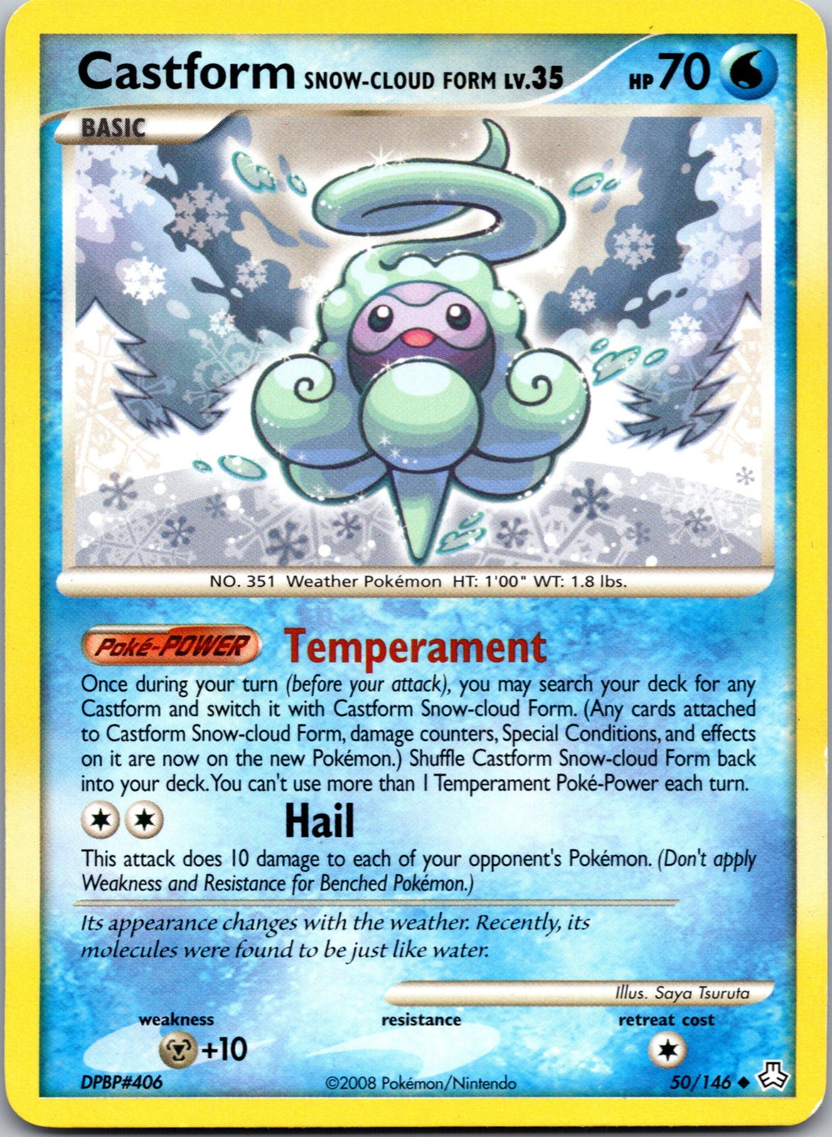 2008 Legends Awakened 50/146 Castform Snow-Cloud Form LP