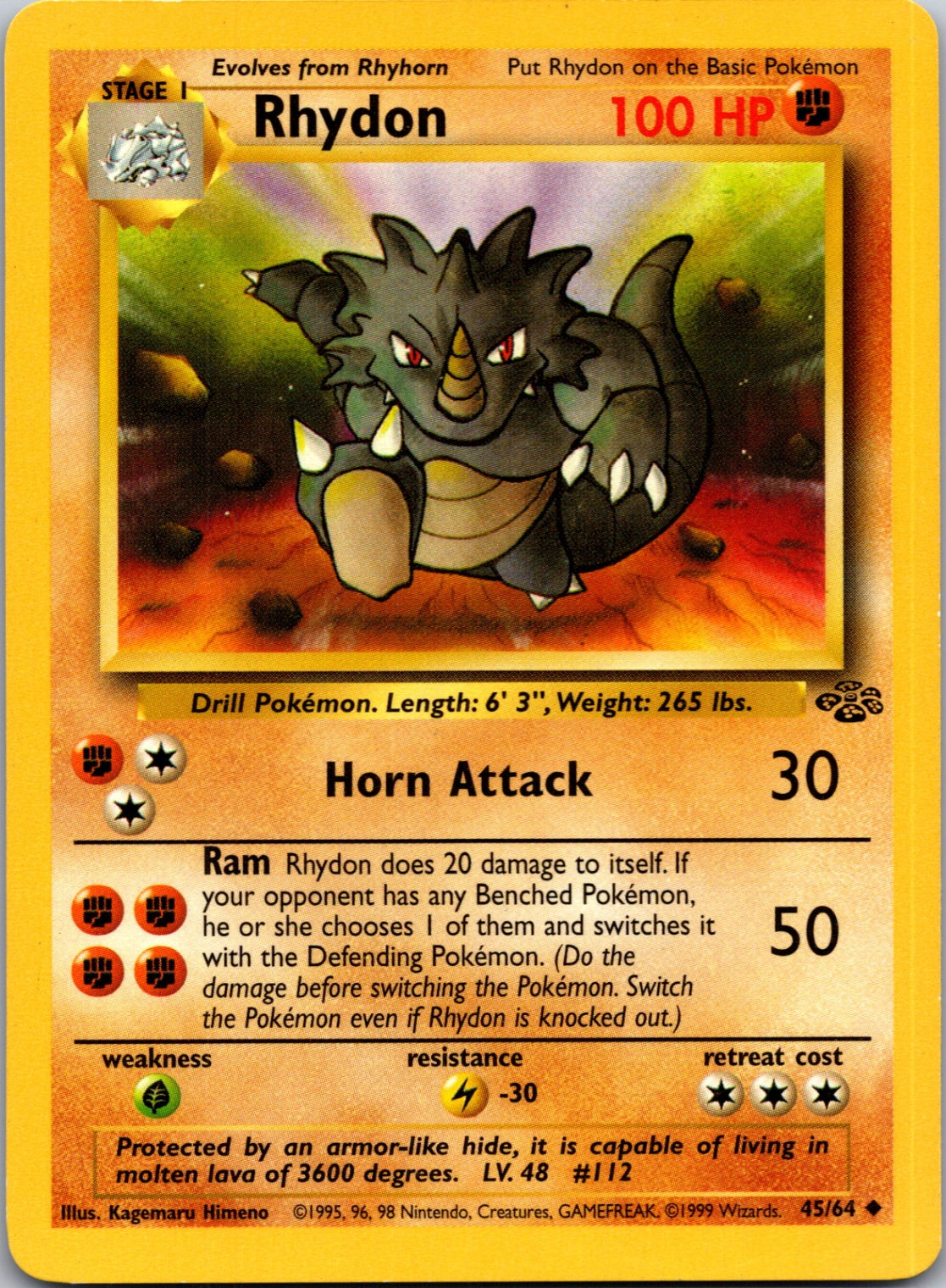 1999 Jungle 45/64 Rhydon Uncommon L180