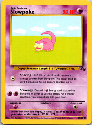 1999 Fossil #55/62 Slowpoke Common B282