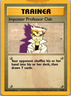 1999 Base Set 073/102 Imposter Professor Oak M22