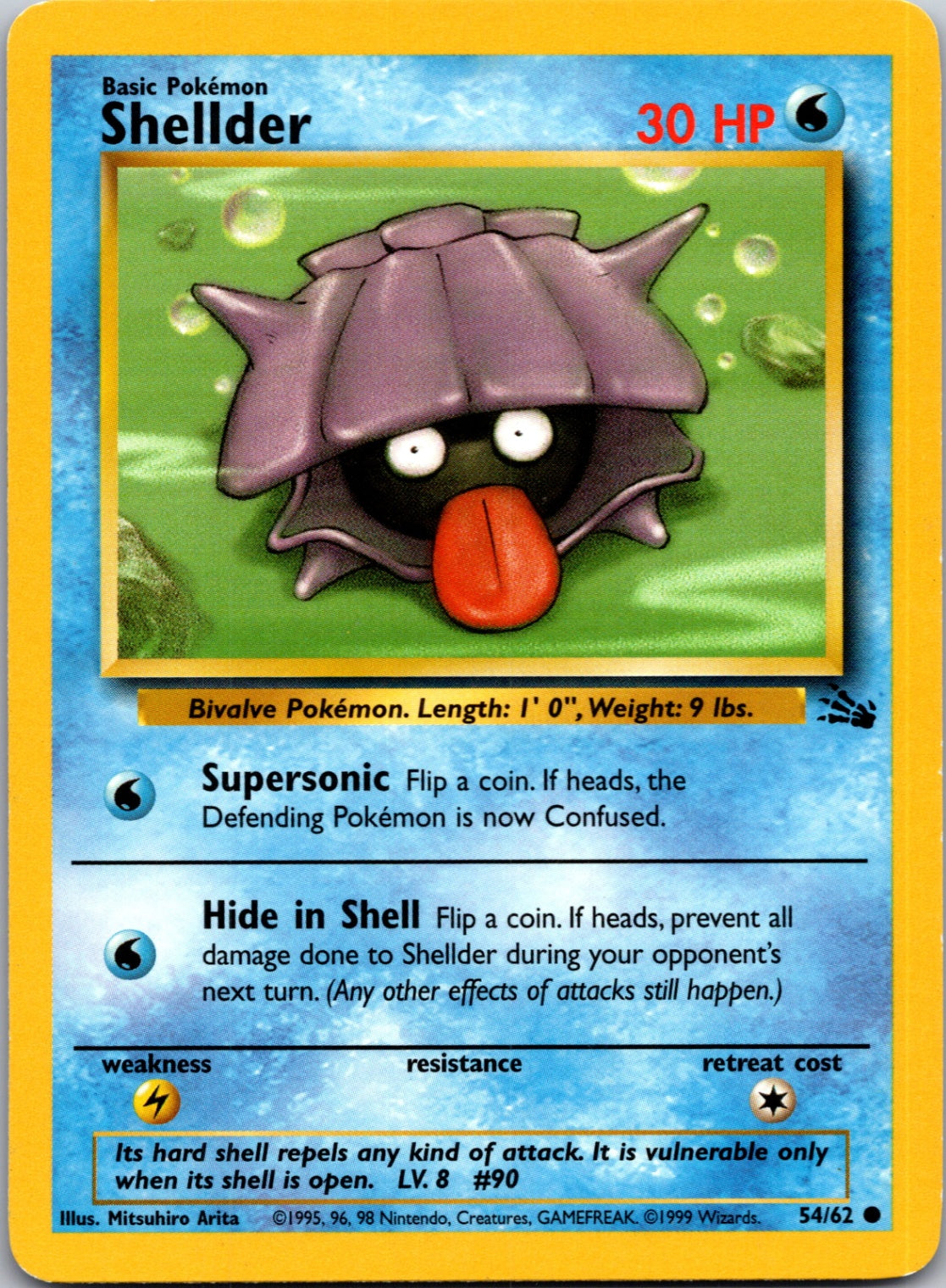 1999 Fossil 54/62 Shellder Common L126